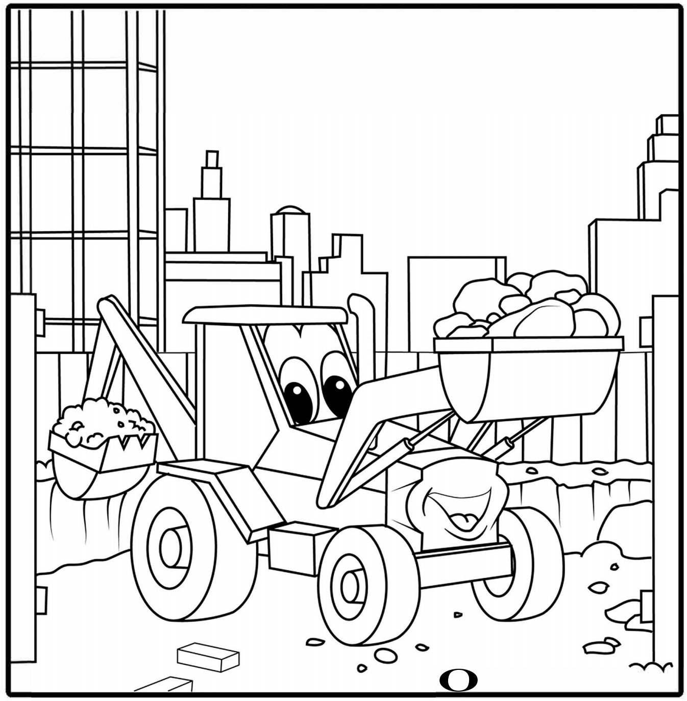 tractor and trailer coloring pages