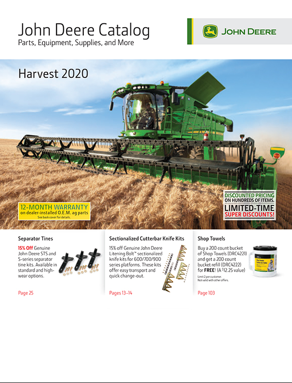John Deere Parts Catalog Harvest 2020